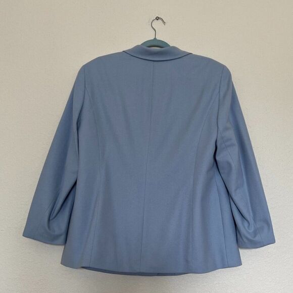 Josephine Chaus Virgin Wool Light Blue Blazer Jacket Women's Size 16 - Picture 3 of 12